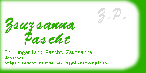 zsuzsanna pascht business card